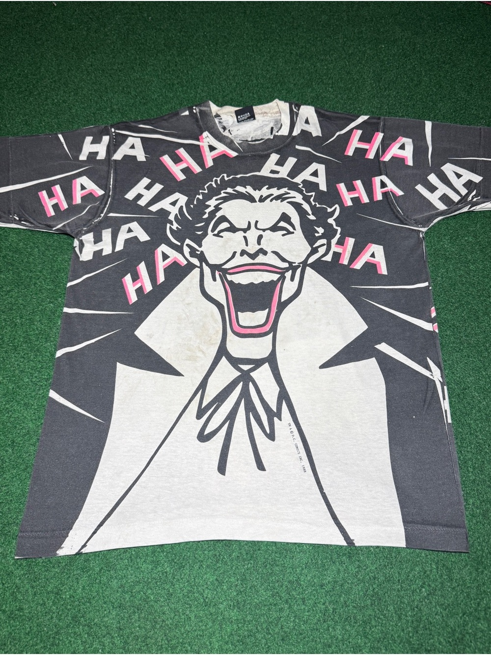 CRAZY Vintage 80s Joker Batman Killing Joke T-shirt, Comic Book All Over Print